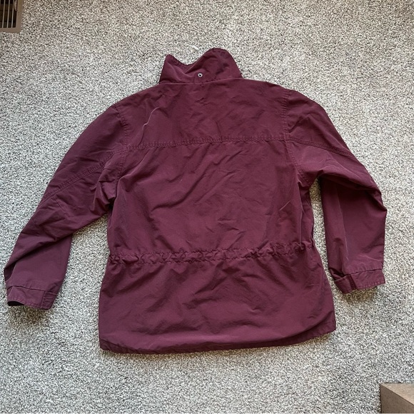 Eddie Bauer Wool Blend Lined Chore Jacket, Burgundy Color, Size Large - Picture 11 of 15